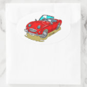 Austin-Healey Sprite Ovale Sticker (Tas)