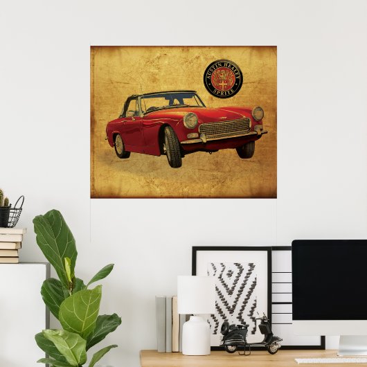 Austin Healey Sprite Poster (Thuiskantoor)