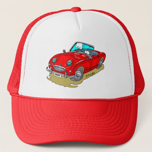 Austin-Healy Sprite cartoon Trucker Pet (Voorkant)