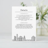 Austin Huwelijk | Gast Details Kaart (Staand voorkant)