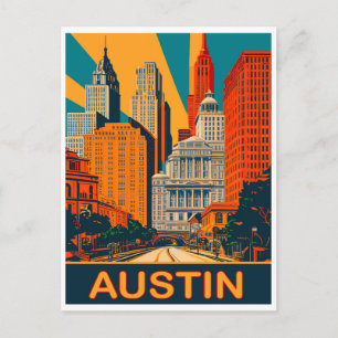 Austin in Levendige Kleuren, Reizen Briefkaart