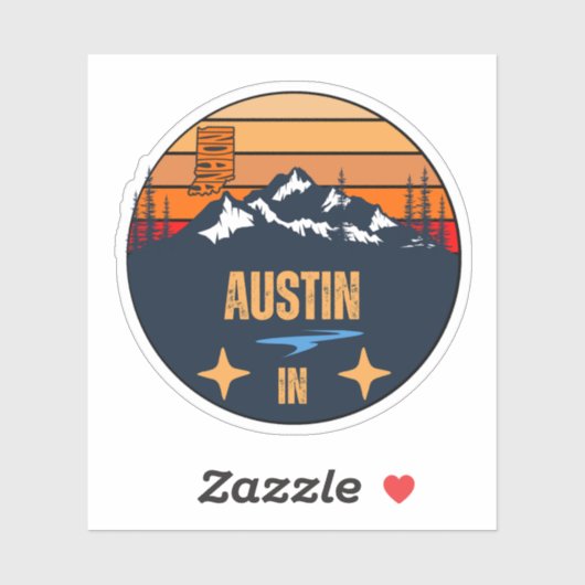 Austin, Indiana Sticker (Vel)