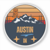 Austin, Indiana Sticker (Voorkant)