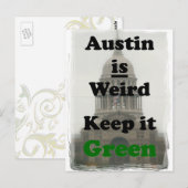 Austin is raar Groen houden Briefkaart (Voorkant / Achterkant)