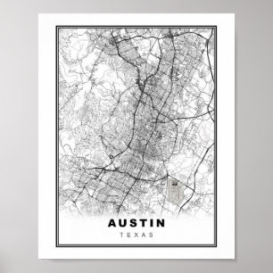 Austin Kaart Poster