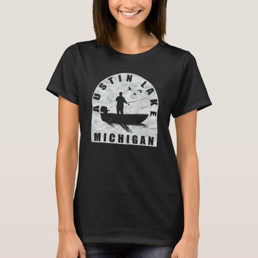 Austin Lake Vissen Michigan T-shirt (Voorkant)