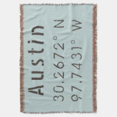 Austin Latitude en Lengtegraad Deken (Voorkant Verticaal)