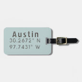 Austin Latitude Longitude  Bagagelabel (Voorkant horizontaal)