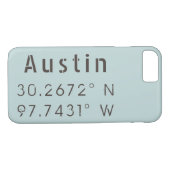 Austin Latitude Longitude Case-Mate iPhone Case (Achterkant (Horizontaal))
