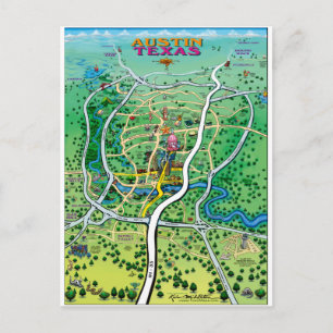 Austin Map Briefkaart