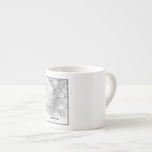 Austin Map Espresso Kop (Voorkant rechts)