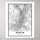Austin Map Poster (Voorkant)