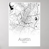 Austin Map - Texas - City Map Poster (Voorkant)