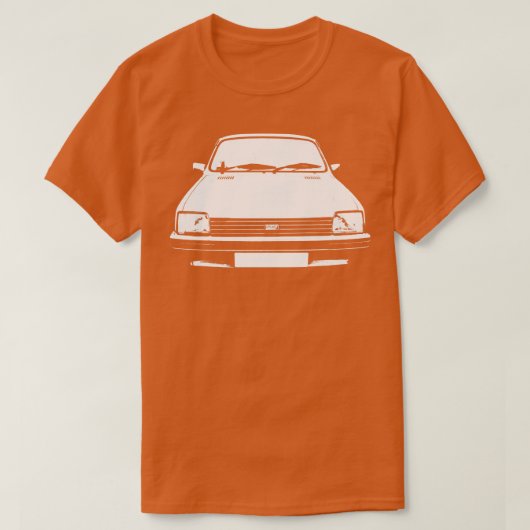 Austin Metro 1980s klassiek monoblock wit T-shirt (Design voorkant)