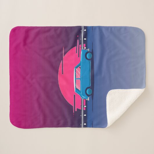 Austin Mini Cooper Blanket Sherpa Deken (Voorkant (horizontaal))