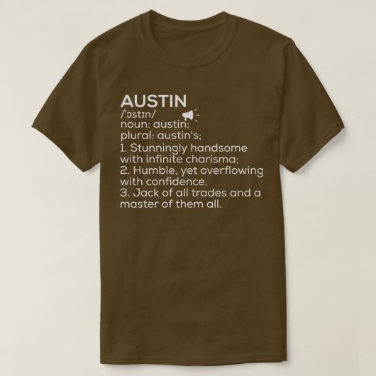 Austin Naam Definitie Austin Betekenis Austin Naam T-shirt (Design voorkant)