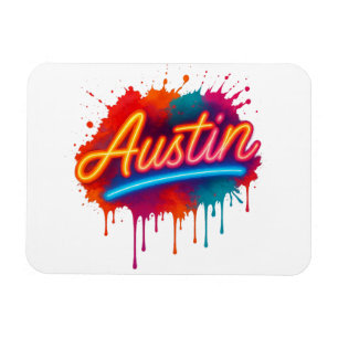 Austin Neon Street Art & Poster Design Magneet