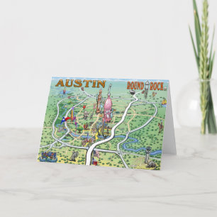 Austin om de Kaart van de Pret van Texas van de