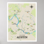 Austin Outdoor Map Poster (Voorkant)