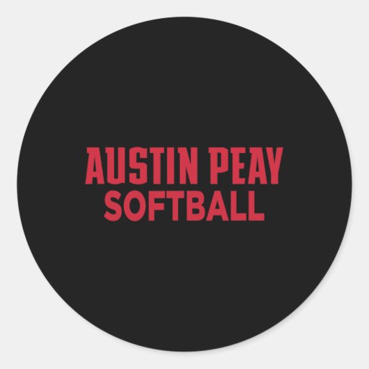 Austin Peay State University Softll Governors-kled Ronde Sticker (Voorkant)