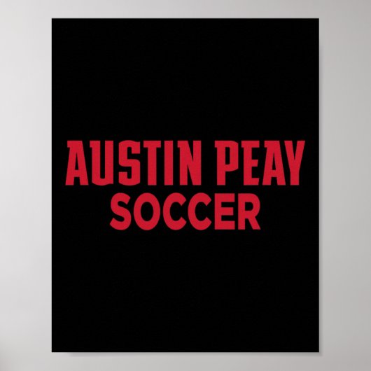 Austin Peay State University Voetbal Gouverneurs A Poster (Voorkant)