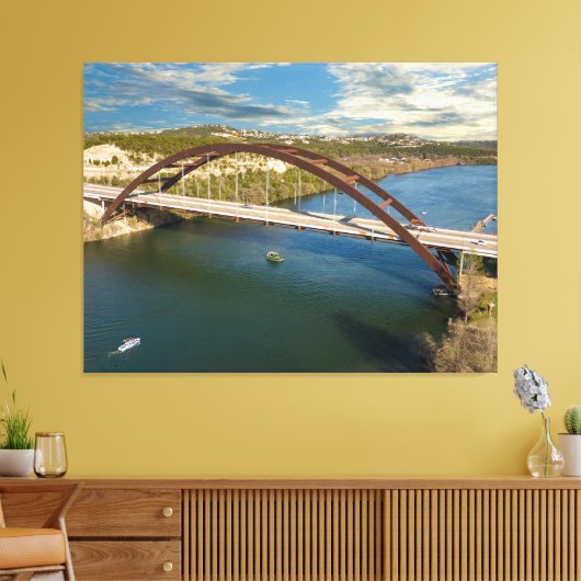 Austin Pennybacker Bridge Canvas Afdruk (Insitu (Woonkamer))