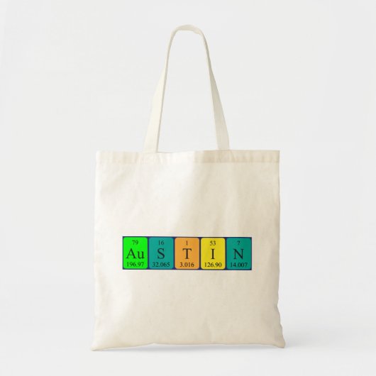 Austin periodieke lijstnaam canvas tas (Voorkant)