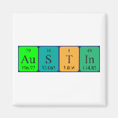 Austin periodieke lijstnaam magnet (Voorkant)