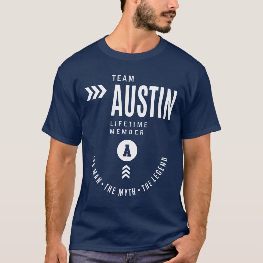 Austin Persoonlijke naam Birthday Gift T-shirt (Voorkant)