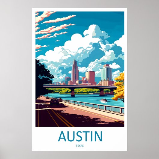 Austin Poster Park Nationale Ski Reis Vintage (Voorkant)
