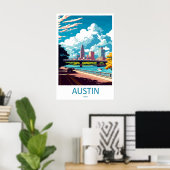 Austin Poster Park Nationale Ski Reis Vintage (Thuiskantoor)