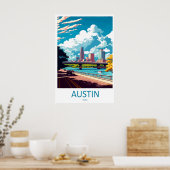 Austin Poster Park Nationale Ski Reis Vintage (Keuken)