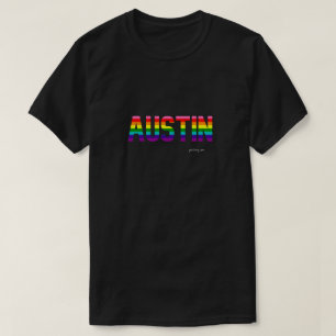 Austin Pride T Shirt Regenboogvlag