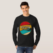 Austin Retro  Sunset Us State Austin T-shirt (Voorkant volledig)