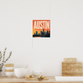 Austin Riverfront Texas Capitool Poster (Keuken)
