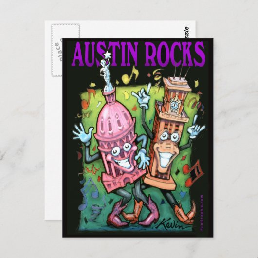 Austin Rocks Briefkaart (Voorkant / Achterkant)