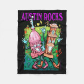 Austin Rocks Fleece Deken (Voorkant)
