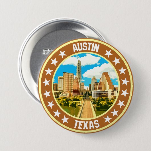 Austin Ronde Button 7,6 Cm (Voorkant /achterkant)