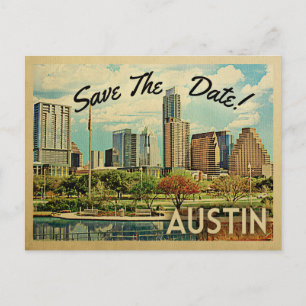 Austin Save the Date Texas Aankondigingskaart
