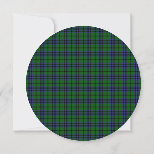 Austin Scottish Wedding Round Invitation Kaart (Achterkant)