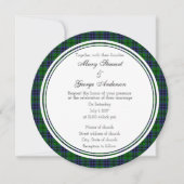 Austin Scottish Wedding Round Invitation Kaart (Voorkant)