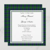 Austin Scottish Wedding Square Invitation Kaart (Voorkant / Achterkant)