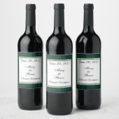 Austin Scottish Wedding Wine Label Wijn Etiket (Flessen)