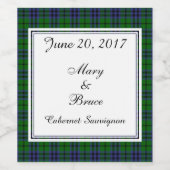 Austin Scottish Wedding Wine Label Wijn Etiket (Enkel label)