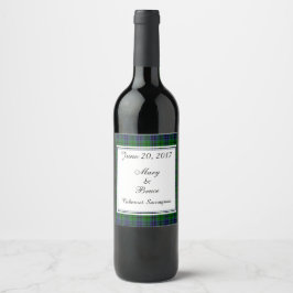 Austin Scottish Wedding Wine Label Wijn Etiket