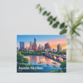 Austin Silhouette USA Briefkaart (Staand voorkant)