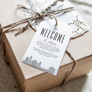 Austin Silhouette   Welkomstbericht Cadeautags Cadeaulabel