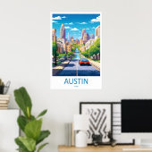 Austin Ski Nationaal Vintage Poster Park Reizen (Thuiskantoor)