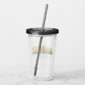 Austin Skyline Breedtegraad Acryl Drinkbeker (Achterkant)