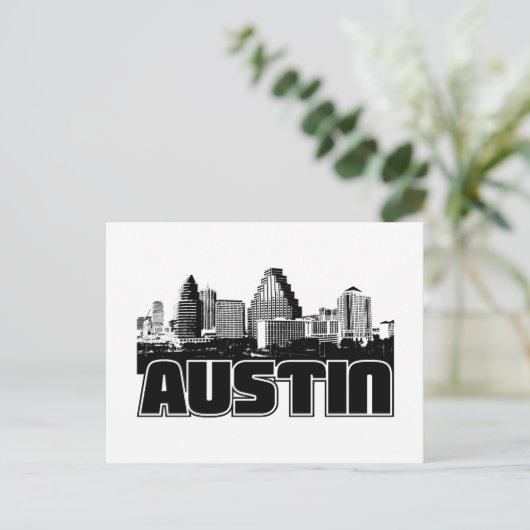Austin Skyline Briefkaart (Staand voorkant)